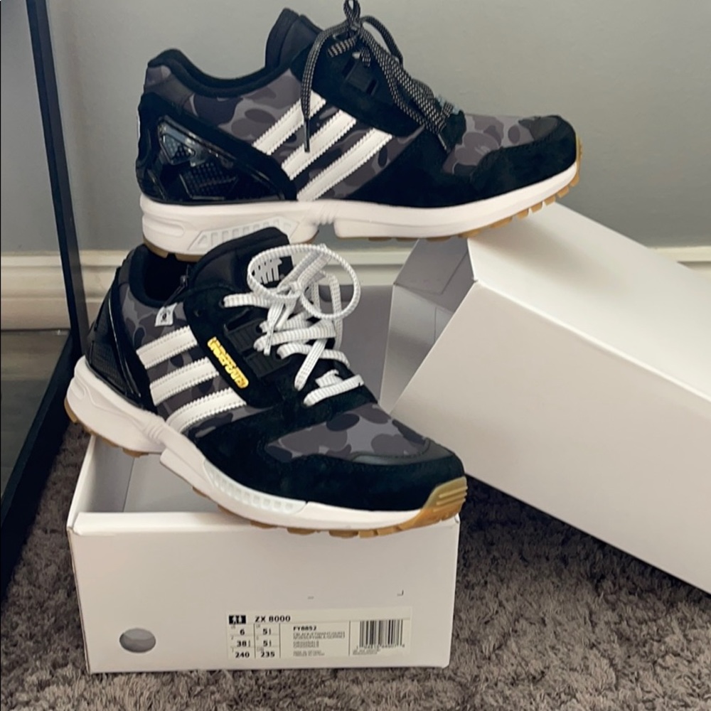 Adidas UNDFTD x Zx 8000 Bape black camo